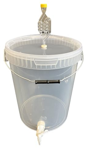 Silplast Contenitore completo per fermentazione 25L - Set completo: eimer per fermentazione con tubicino di fermentazione e guarnizione di gomma e rubinetto di scarico in plastica, secchio per birra o