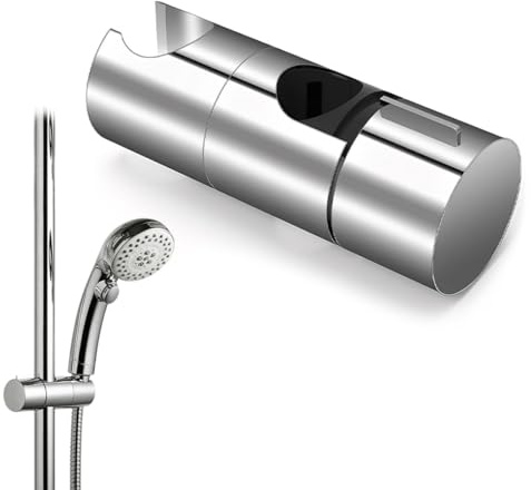 UIEXAY Supporto Per Soffione Doccia, Supporto Per Doccia Regolabile Con Diametro Di 18-25 Mm Per Barra Scorrevole, Morsetto Scorrevole Rimovibile Per La Sostituzione Del Bagno