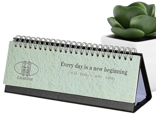 Calendario de escritorio 2026 | Bloques semanales grandes a rayas – Calendario planificador de 12 meses para escritorio, para agenda de citas, planificación, hogar, escuela, trabajo, estudio