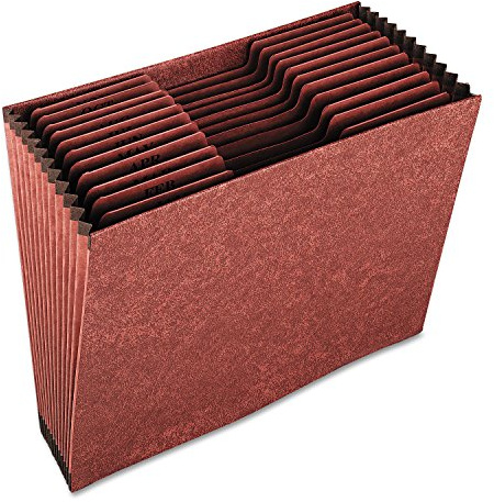 Globe-Weis PFXR217MHD /Pendaflex Heavy-Duty Expanding File, Open Top, 12 Pockets, Monthly Index, Letter Size, Brown (R217MHD)