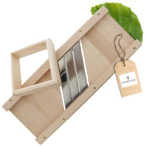 HOFMEISTER® Manueller Gemüsehobel - Hochwertiger Krauthobel aus Buchenholz - Perfekt für Sauerkraut & Rotkohl - Küchenhelfer par excellence, 60 cm