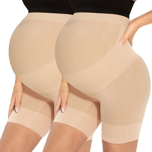Narcissus Pregnancy Underwear For Women, Pregnancy belly band, Maternity Belly Band For Women (2Pcs Nude,M)