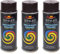 VE-INDUSTRIES 3x Lackspray RAL 9005 Schwarz glänzend 400ml Spraydose Farbdose Buntlack für Holz, Metall