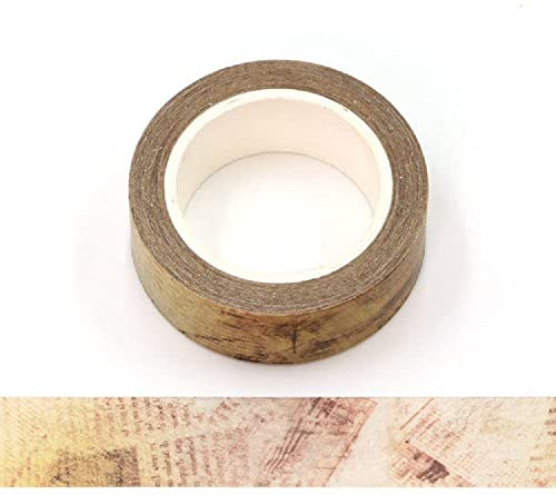 Ruban adhésif décoratif Washi de fond vintage 15 mm x 10 m