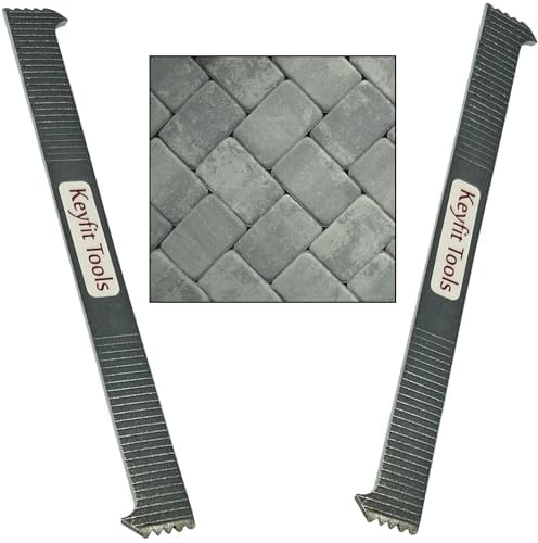 Keyfit Tools U.S.A. Paver Puller PRO 9 Contractor Grade 4140 Heat Treated & Case Hardened Steel w/Joint Scraper Micro Teeth & Gripper Slots Paver Extraction Removal Raise Locked Bricks & Pavers