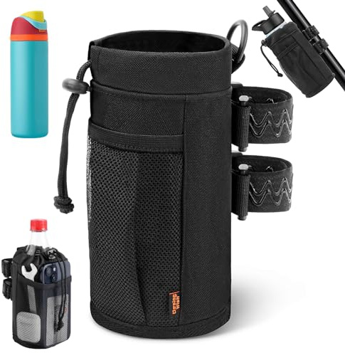 Desing Wish Portabidon Bicicleta Sin Tornillos Porta Bidones para Bici MTB Portabotellas Bicicleta Soporte Botella Bicicleta con Bolsillo de Malla para UTV Accesorios Coche Bicicleta Montaña Patinete
