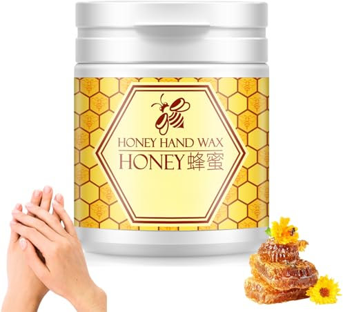 Wax Hand Mask, Honey Milk Hand Peeling Mask, Honey Hand Mask Moisturizing,Nourishing & Hydrating Hand Mask, Exfoliating Hand Wax,Hand Remove Dead Skin,Hand Skin Repair for Dry,Aging,Cracked Hands-170g
