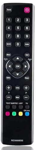 FOXRMT Telecommande pour TCL Thomson TV, Telecommande Universelle TCL Thomson TV(RC3000E02)