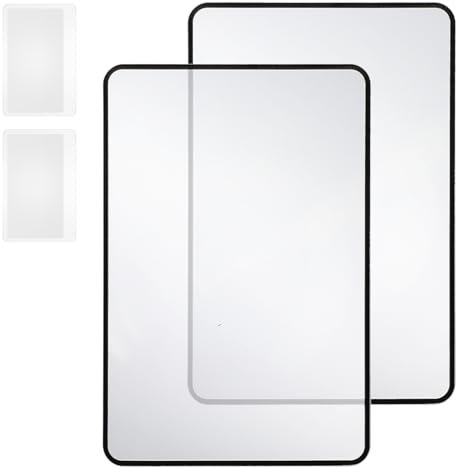 4 Stück 3X Vollseiten Lese Lupe Lupen Lesehilfe Vergröserung Große und Leichte rechteckige Leselupen Kunststff Leichte Klarheit Lupe für Senioren und Low Vision Büchern Zeitungen Kleingedruckten