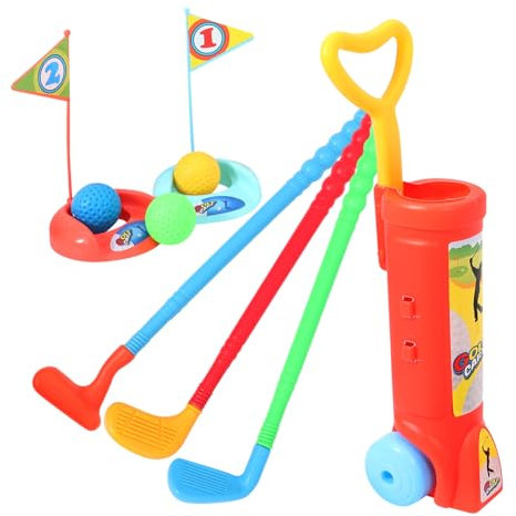 GARVALON Set Für Kinder Kleinkind Golf Clubs Kunststoff Outdoor Kinder Golf Rasen Spielzeug