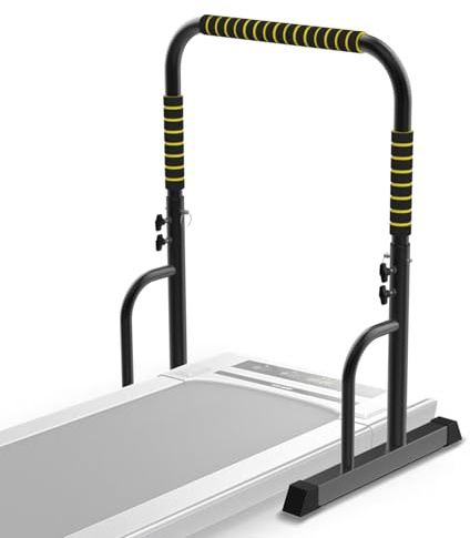 Adjustable Walking Pad Handle only, 19.7 inch Wide, 46 inch Max Height, Black/Yellow
