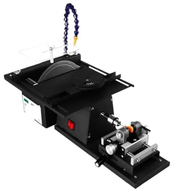 Macchina for lucidatura da tavolo multifunzionale 5 in 1 2500 W, macchina for intaglio, rettifica e taglio a giada, for punzonatura di perline rotonde , Kit di molatura e finitura