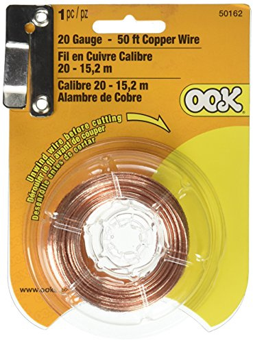 OOK 50162 20 Gauge, Copper Hobby Wire, Picture Hanging Wire, 50ft, 10lbs