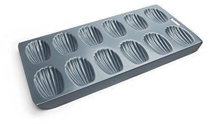 Fox Run Non-Stick Madeleine Pan, Carbon Steel, 12-Cup,Grey