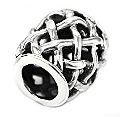 NKlaus hair jewellery beard bead Ragnar net 925 sterling silver curly bead 6983