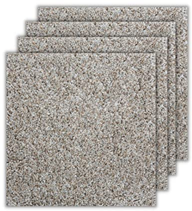 Smart Squares Easy Street 18” x 18” Premium Residential Soft Carpet Tiles, Peel and Stick for Easy DIY Installation, Seamless Appearance, Made in USA (10 Tiles - 22.5 Sq Ft, 815 Iron Frost)