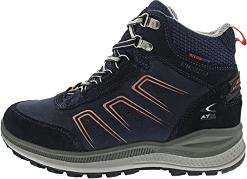 Allrounder damskor utomhus Satika-Tex utomhussko läder/textilkombination vandring trekking uni Satika Tex vandringssko trekking utomhus, blå, 38 EU