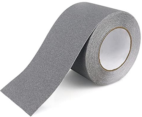 BOMEI PACK Bande Antidérapante Adhésive pour Escaliers, 10cm*10m, Ruban Adhésif de Sécurité, Antidérapant Escalier Autocollant, pour escaliers, marches, Intérieur et Extérieur, Gris