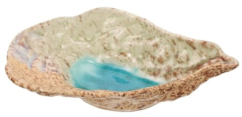 OFFSCH Ceramic Butterfly Feeder Und Bienen-tränke Für Garten Dekorative Wasserstelle Für Schmetterlinge Und Insekten Design Sandglasiert Blau