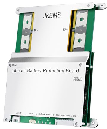 JKBMS Smart BMS 4S-8S 12V-24V 200A 1A Active Balance with Bluetooth and RS485 Battery Cover for LiFePO4, Li-Ion, LTO Battery Pack (JK-B1A8S20P)