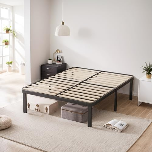 Luxirest - Sommier 140x200 | Sommier à Lattes avec 7 Pieds | 28 Lattes | Résistant et Confortable | Montage Rapide et Facile