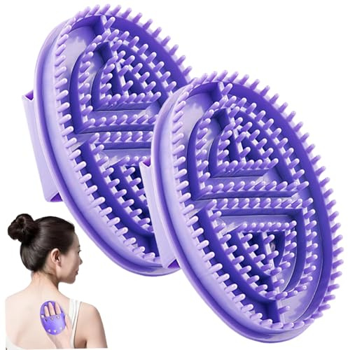 Brosse de massage, 2pcs Brush Meridian, massage de 5, 7 x 3, 7 pouces avec poignée non glissante, outils corporels pour le cou, les épaules, la taille, les jambes, les genoux