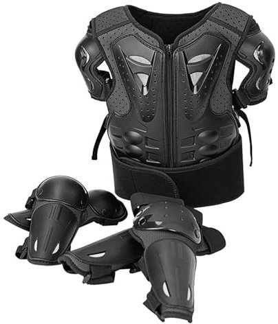 Attrezzatura protettiva per motociclette per bambini - abito protettivo per bici di alta qualità completa, serbatoio del seno all'aperto per bambini | Combinazione di protezione ventilata con cuscini