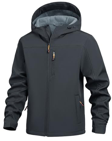 Generico Giacca Uomo Elegante Impermeabile Antipioggia Parka Invernale Estiva Outdoor Tuta Giubbino Autunno Antivento Sportiva Da Lavoro Casual Abbigliamento Giubbotto Cappotto Grigio XXL