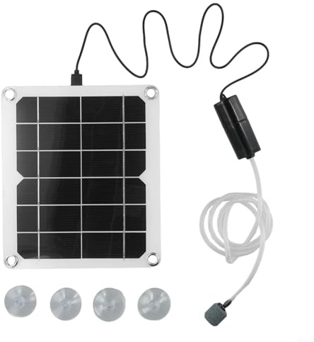 Bebykilemi Aérateur de bassin à énergie solaire 20 W avec panneau en silicone monocristallin pour bassins à poissons extérieurs et fontaines d'eau, fonctionnement silencieux pour un aquatique paisible