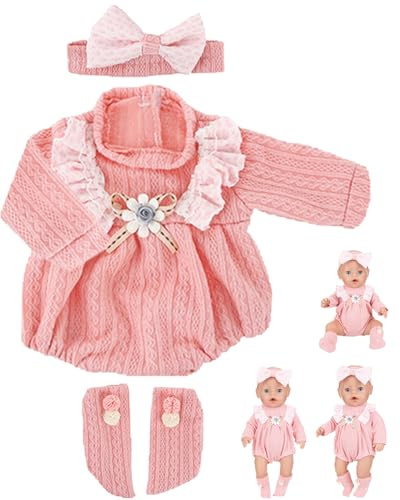 GONZTEL 1 Set Conjunto de Ropa para Muñecas, Rosa para Muñecas, Traje Suave de Dibujos Animados, Fomenta Juego Imaginativo y Creatividad, Regalo Ideal para Niños
