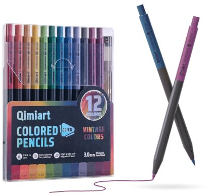 languo Mechanical Colored Pencils, 12PCS Vintage Colours with Sharpener