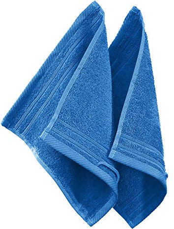 Erwin Müller Seiftuch Heidelberg 2er- Pack 100% Baumwolle Royalblau Größe 30x30 cm - leichte Qualität, saugstark, schnelltrocknend, kompakt - ideal für Sport, Strand, Reisen (weitere Farben)