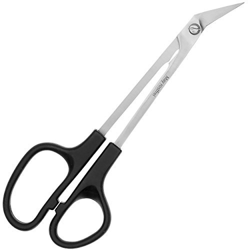 May Ciseaux Pédicure à Long Manche pour Seniors – Ciseaux à Ongles de Pieds avec Micro-denture Antidérapante & Grandes Poignées pour Ongles Épais, Acier Inoxydable, 17,5 cm