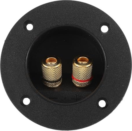 WINOMO DIY Home Auto Stereo 2-Wege-Lautsprecher-Box Terminal Binding Post Runde Spring Cup Connector Subwoofer anschließen (schwarz)