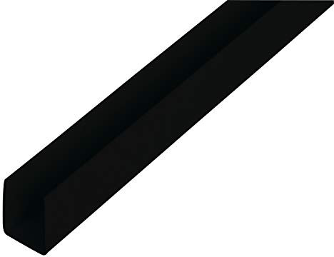 Alberts 498979 Profilé en U | Plastique noir | 1000 x 18 x 10 mm | Lot de 11