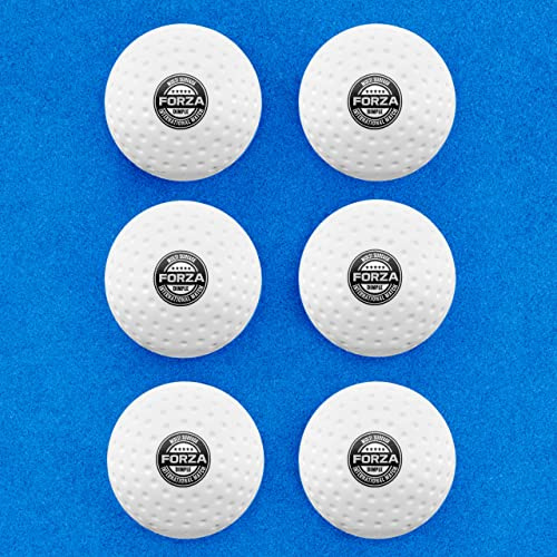FORZA Matcha hockey dimple-bollar – [6/12-pack] | White Dimple FIH-reglering hockeybollar – premium hockeyutrustning | 1,5 dl boll för match/spel – alla ytor (paket med 12)