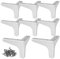MIVIDE 8pcs Möbelfüße Metall Silber, 10cm Moderne Tischbeine aus Metall, Belastbarkeit bis 800kg, Dreieckige Silber Möbelfüße für Sofa, Tisch (Mit 40 Schrauben)
