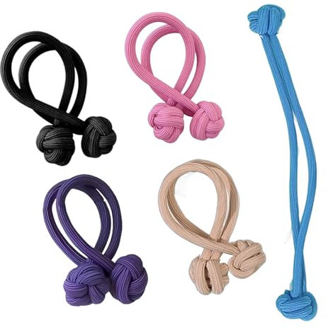 MIUPOO Haargummis Pferdeschwanzhalter mit starkem Halt,Premium Gummibänder,Haarbänder,Haargummi mit chinesischem Knoten,Elastischer Pferdeschwanz Halter,5 Stück 5 Farben