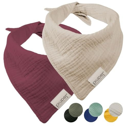 PiuPet® Hundehalstuch I 2er Set Hundehalstücher I Hundehalstuch große Hunde I Halstuch Hund I Stylisches Bandana große & kleine Hunde | Hundebekleidung & Zubehör I Beige/Rot | (L) 76x53x53cm