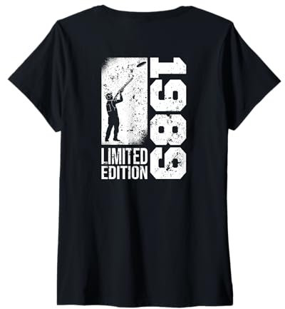 Damen Tontauben Jahrgang 1989 geboren Geburtstag Tontaubenschießen T-Shirt mit V-Ausschnitt