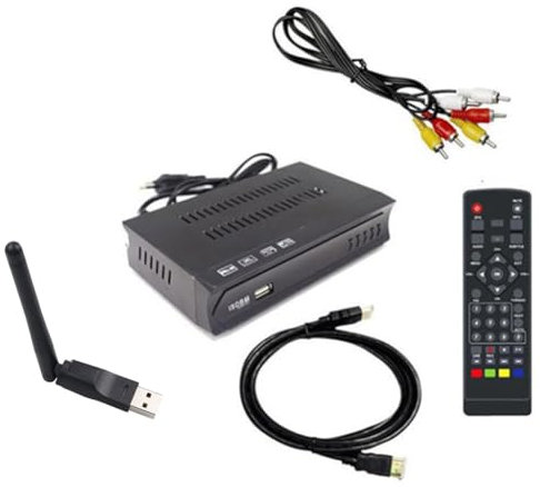 Qerwsdty ISDB-T 1080P HD - Receptor de televisión digital terrestre con cable para Brasil/Chile B (enchufe europeo)