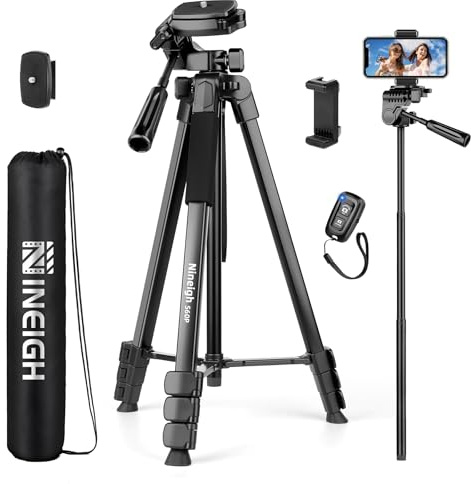 Phone Tripod, 83” Cell Phone Tripod for iPhone, Tall Tripods Selfie Stick with Wireless Remote Extendable Phone Holder Stand for Camera Photo Video Recording