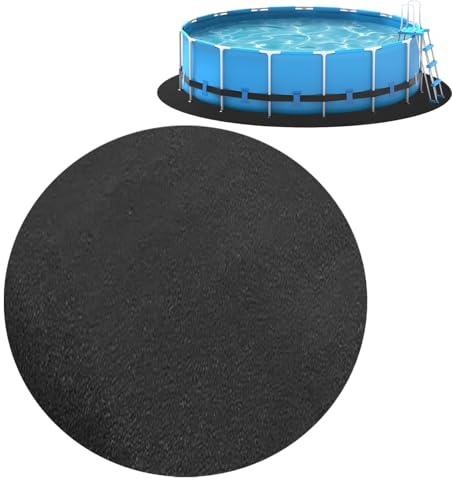 Wimnqie Tapis de piscine ovale, rond, tapis de protection pour piscine hors sol, cadre de protection anti-crevaison, pour arrière-cour, pelouse, jardin