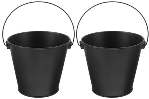 Gatuida 2pezzi Secchio Per Olio Da Barbecue in Metallo Riutilizzabile Secchi Per Grasso Per Barbecue Compatto Per Uso Esterno Facile Da Pulire