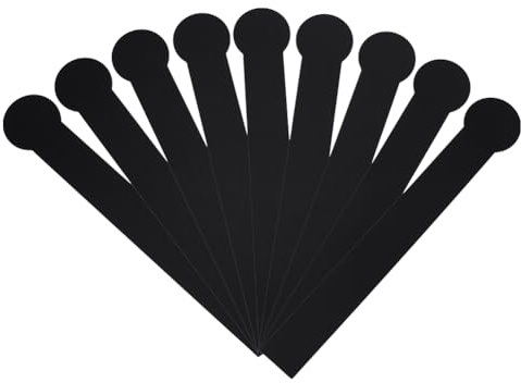 BENECREAT Intercalaires de Bibliothèque 300 × 50mm 36 séparateur de Bande Dessinée Noir Marqueur D'Étagère de Bibliothèque pour la Maison Salle D'Étude Bibliothèque Exposition et Enseignant