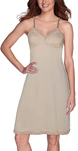 Vanity Fair Womens Anti-static Nylon For Under Dresses (S-5xl) Full Slip, Lace - 22 - Neutral, Medium US