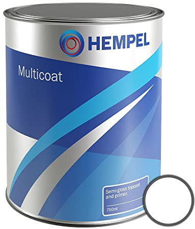 Hempel Multicoat White Topcoat - 750ml, Marine Grade Paint for Boats, Weatherproof and Durable, Ideal for Fibreglass, Wood, Metal Surfaces, For DIY Enthusiasts and Marine Professionals