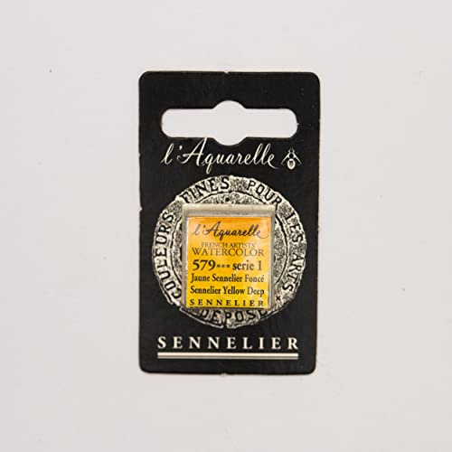 Sennelier l'Aquarelle Watercolour Half Pan S1 - Sennelier Yellow Deep (579)