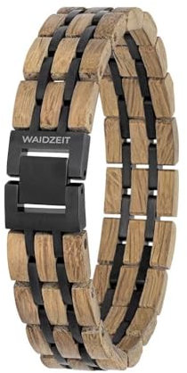 Waidzeit EL_Y01 Herren Armband Whisky Holz braun 22 cm