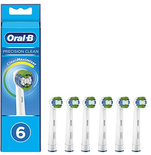 Oral-B Precision Clean Aufsteckbürsten für elektrische Zahnbürste, 6 Stück, mit CleanMaximiser-Borsten für optimale Zahnpflege